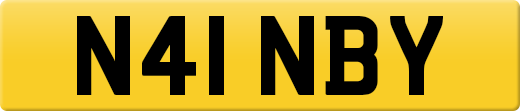 N41 NBY private number plate